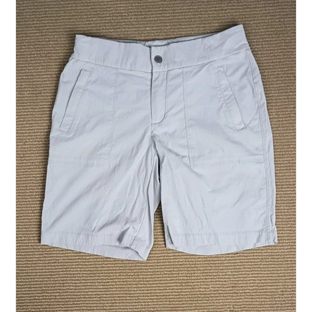 Athleta Shorts Womens Size 2 Silver Gray Pockets Outdoors Hiking Travel